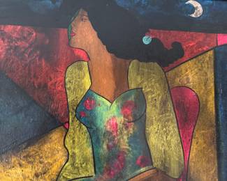 Linda Le Kniff     painting on board    29"h x 25" 