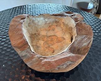 root bowl with Cadiz shell interior 16" x 17" x 7" 