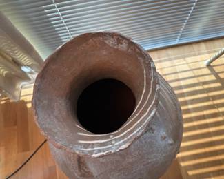 Chamba People, Nigeria, anthropomorphic ceremonial vessel - early 20th century 25"h x 18" diameter 