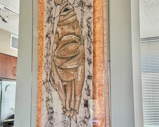 Batik in acrylic frame