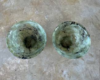 Pr. spinach jade cups