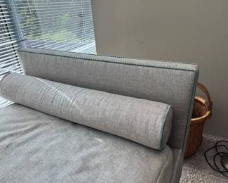 Custom trundle daybed with nailhead trim                                        35"h x 84"long x 41"d