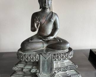 Seated Buddha figure   17.5"h x 15"w