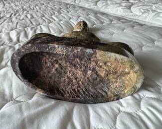Seated hardstone Buddha  12"h x 8"w