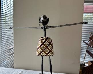 African metal jewelry holder