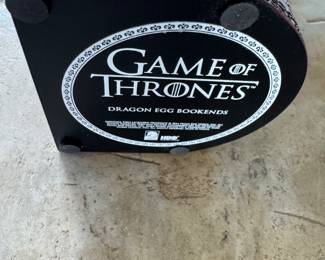 Game of Thrones dragon egg bookend set