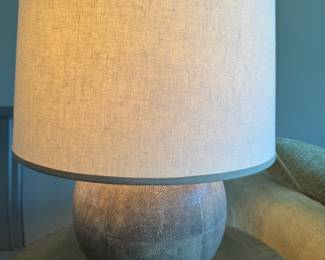 Alexander Lamont Globe lamp - bronze & shagreen    20"h 