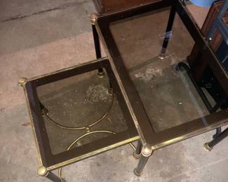 Glass end tables (3 to the set different sizes -stackable)