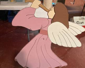 Large wooden angel