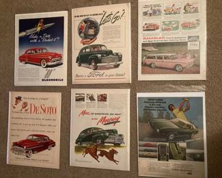 Vintage car ads