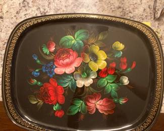 Hand painted serving tray from Russia