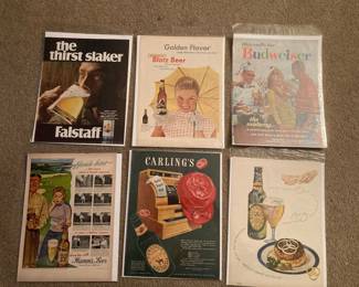 Vintage beer ads