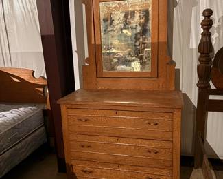 Antique Dresser with Mirror