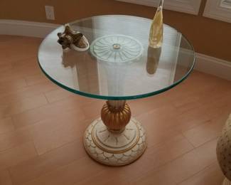 Glass top accent table - two available