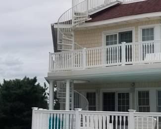Spiral staircase; vinyl railing
