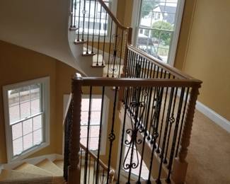 Wrought iron stairway hardware