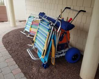 Beach buggy & beach chairs