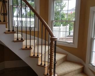 Wrought iron stairway hardware