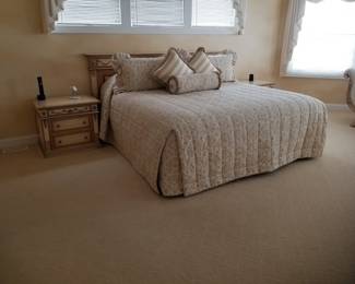 King bedroom suite: bed; two nightstands; dresser