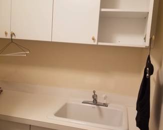 Laundry sink & laundry room cabinets