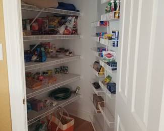 Wire shelving; pantry products