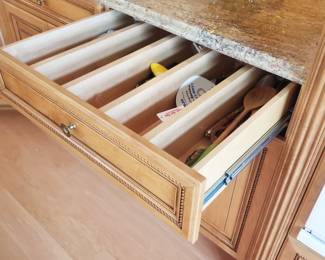 Cabinetry detail: utensil holders