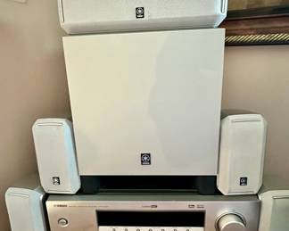 Yamaha HTR-5730 5.1 Channel A/V Surround Home Theater System, Including Satellite Speakers, Stands, AV Receiver and Subwoofer.