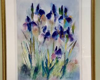Sweet Dan Partouche Pencil Signed and Numbered 457/750 "Blue Field" Print, 28" x 35"