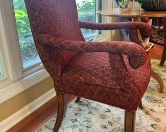Side View of the Sherrill Upholstered Armchairs.