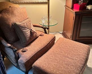 Fantastic Key City Lounge Chair Shown with Matching Ottoman, 34"W x 22"D x 17"H.