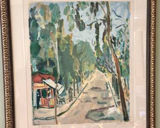 Wonderful Double Pencil Signed & Stamped Art, S. 29" x 33.5"