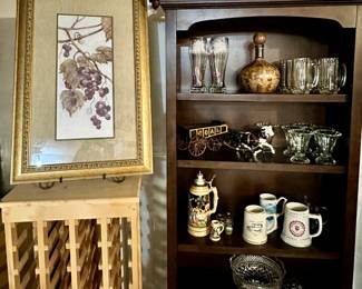 Lower Level Bar with Incredible Beer Steins, Wine Rack, Art and More!