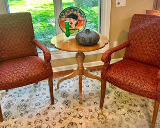 Warm and Wonderful Sitting Area in the Cozy Family Room Shown on a Hagopian "Kanandron" Made to Order Area Rug (11'3' x 12').