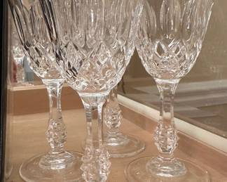 Beautiful Set of Four Crystal Wine Glasses