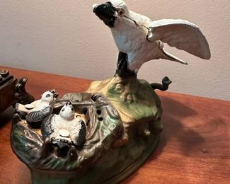 Vintage Eagle Mechanical Bank with COA,. It Works!