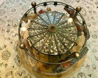 Top View of the Mid-Century Modern Carousel Revolving Coffee Table.