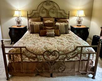 Incredible Primary Suite Furnished with Artistica Metal Bed Frame & Side Tables.