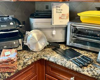 Still More Wonderful Kitchen Appliances Available Including a Brava 10-In-1 Touchscreen Countertop Smart Oven, Ninja AG#00 Brand New Foodi Grill, Emeril Lagasse Power AirFryer 360 & GE Electric Griddle.