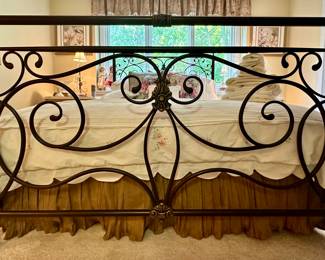 Detailed View of the Hillsdale Iron Bed Frame.