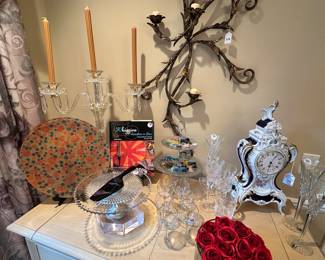 Fantastic Crystal, Porcelain and Art Glass Available Including Signed Higgins, Capodimonte, Waterford and More!