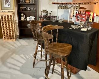 Another View of the Lower Level Bar Area & Colonial Swivel Bar Stools.