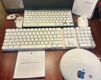 Wonderful Assortment of Genuine Apple Products Available Including the Apple Mighty Mouse A1102, Apple Pro Mouse, Apple Wired Keyboard A1048, Apple Wireless Keyboard A1314 with "Incase" Black Protective Snap In Case and an Airport Extreme A1034.