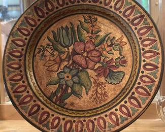Etruria Montopoli Italy Terracota 12.5" Decorative Plate.