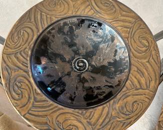 Elegant Signed Ceramic Dish Designed to be Wall Mounted, 15".