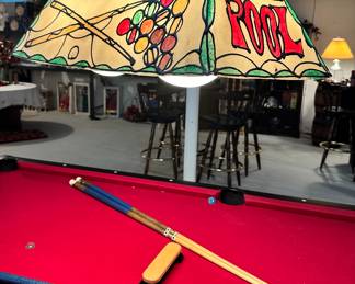 VINTAGE FIBERGLASS POOL TABLE LIGHT BILLIARDS