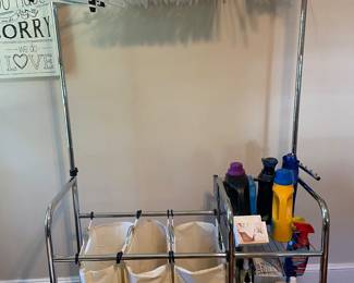 Laundry Sorter Hamper with Hanging Cloth Rack