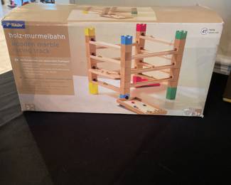 Holz-Murmelbahn Wooden Marble Racing Track