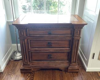 Wood Dresser with Marble Top