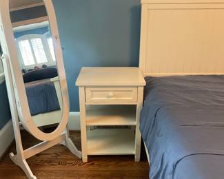 Pair of Pottery Barn Nightstand and Table Lamp