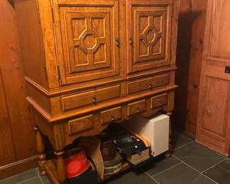 Oak Bar Cabinet